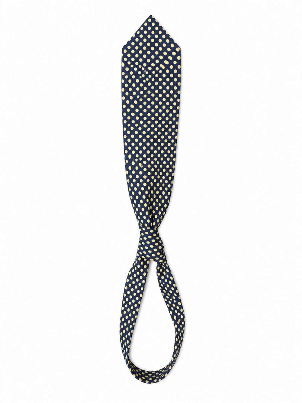 J.C. A Bank Executive Collection Silk Tie – Navy & Gold Polka Dot